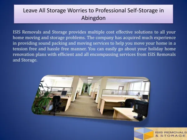 Leave All Storage Worries to Professional Self-Storage in Abingdon