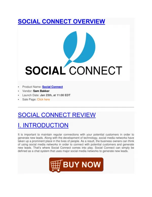 Social Connect Review