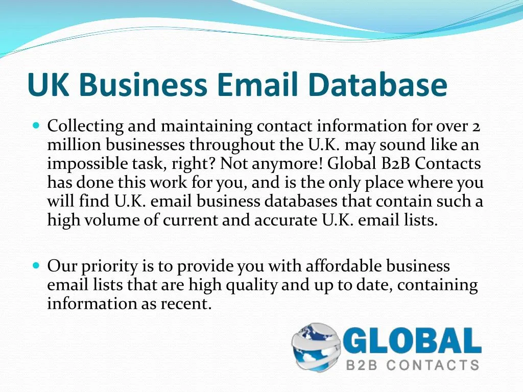 uk business email database