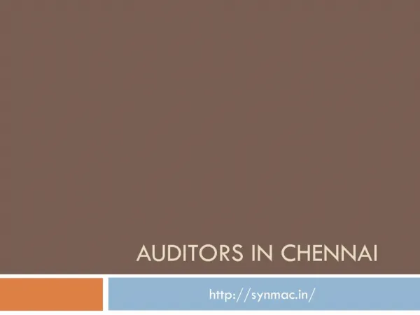 Auditors in Chennai