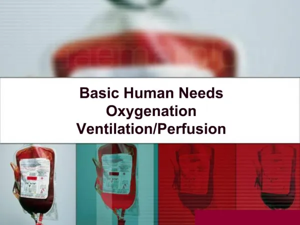 Basic Human Needs Oxygenation Ventilation