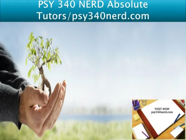 PSY 340 NERD Absolute Tutors/psy340nerd.com