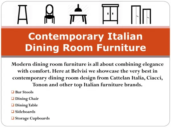 Contemporary Italian Dining Room Furniture