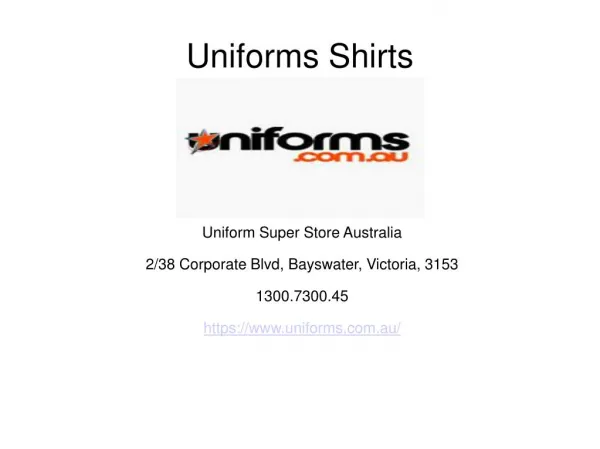 Look Out for Fabulous Shirts by Uniforms Super Store
