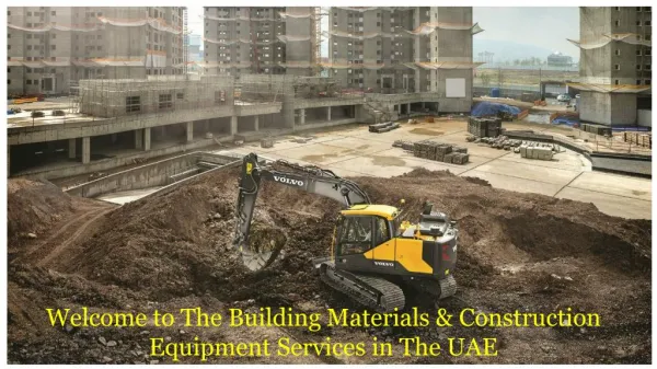 Building Materials & Construction Equipment Services in UAE