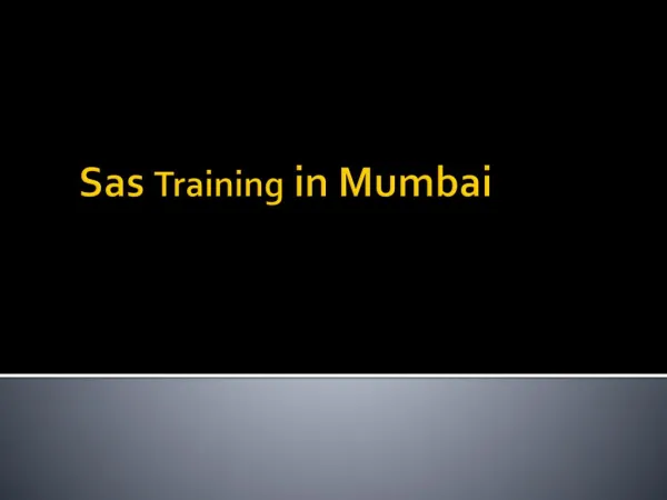 SasTraining in Mumbai