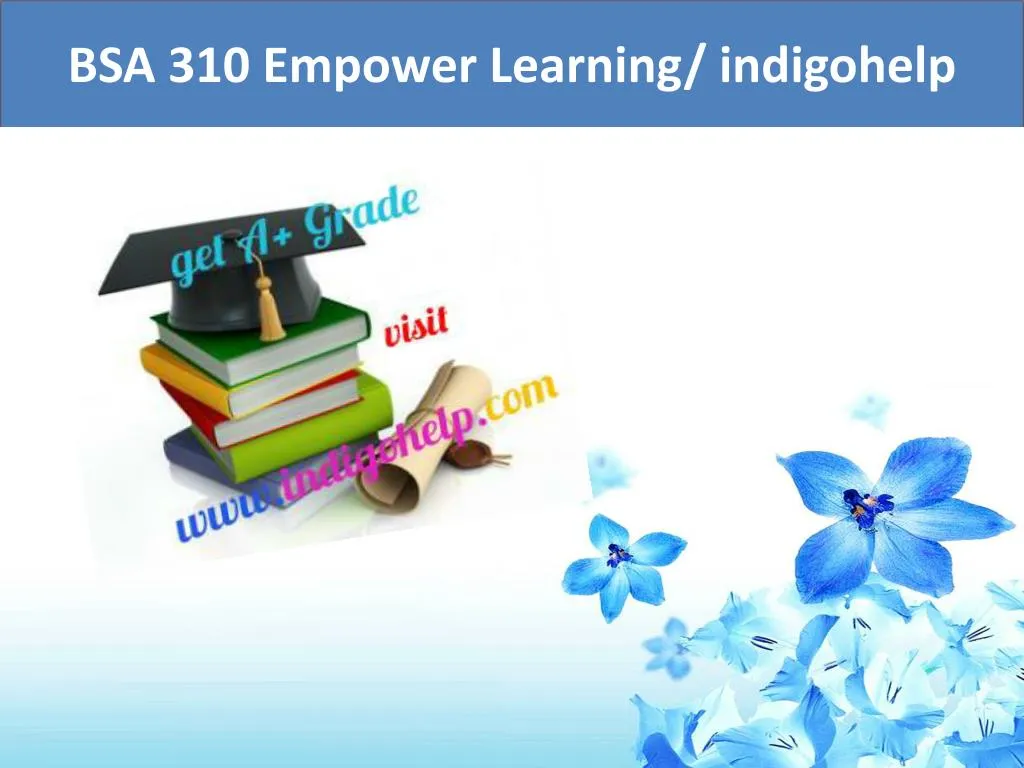 bsa 310 empower learning indigohelp