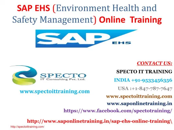 sap ehs online training in usa | sap ehs online training