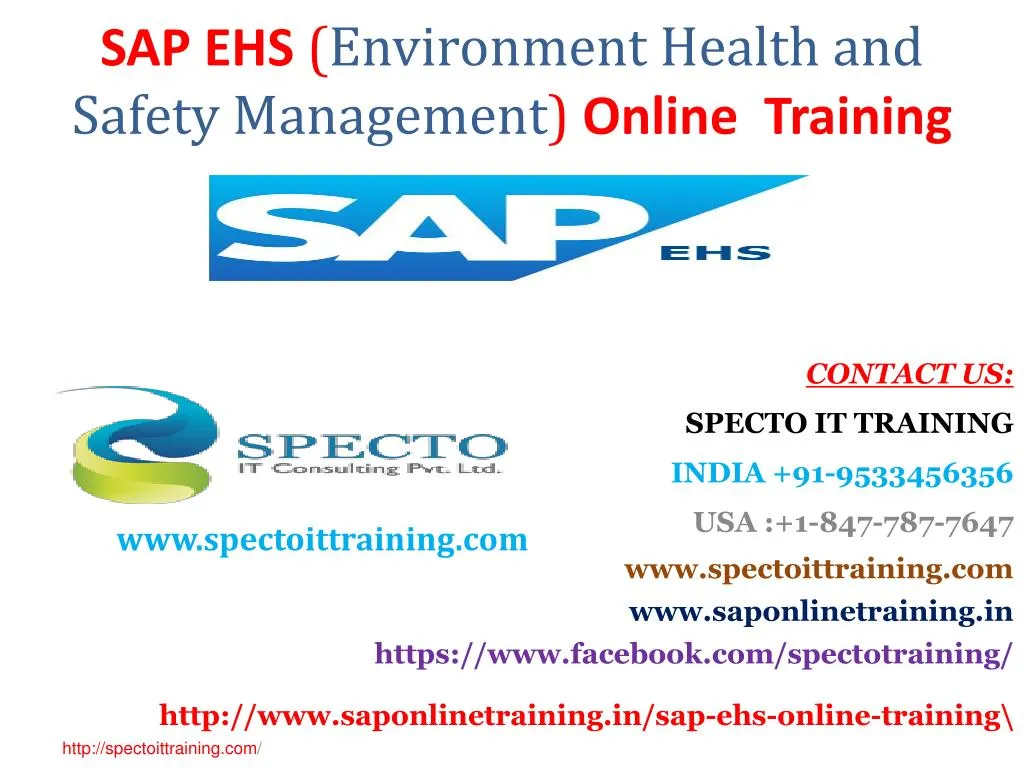 sap ehs environment health and safety management online training