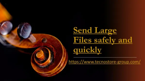 Send Large Files Quickly Through Tecnostore-Group