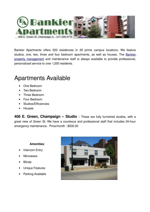 Looking For Rental Apartment in Champaign IL