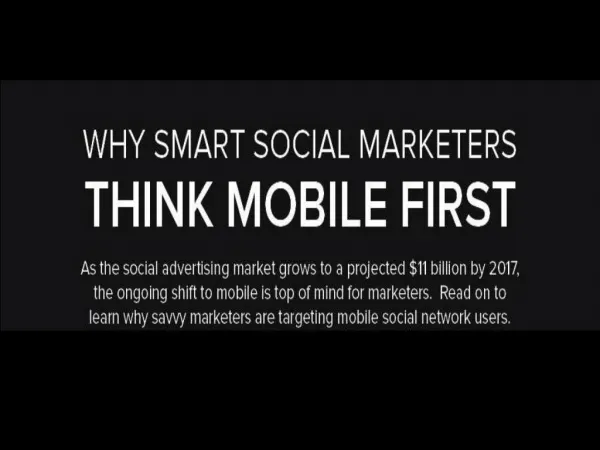 Why Smart Social Marketers Think Mobile First.