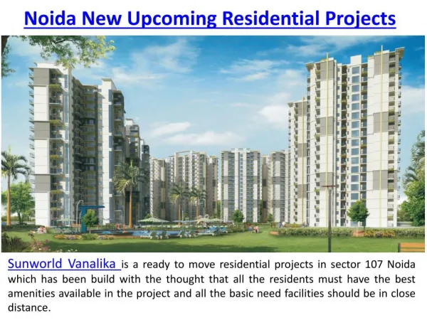 noida new upcoming residential projects