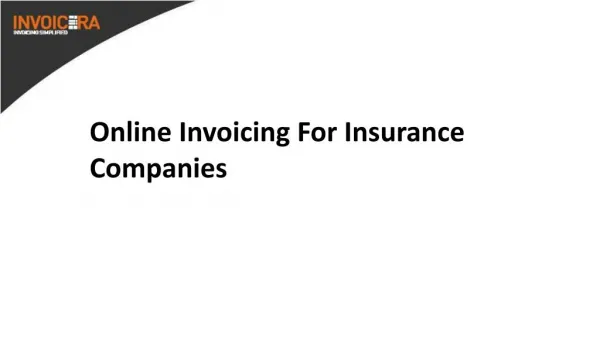 Online Invoicing For Insurance Companies