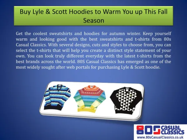 Buy Lyle & Scott Hoodies to Warm You Up This Fall Season