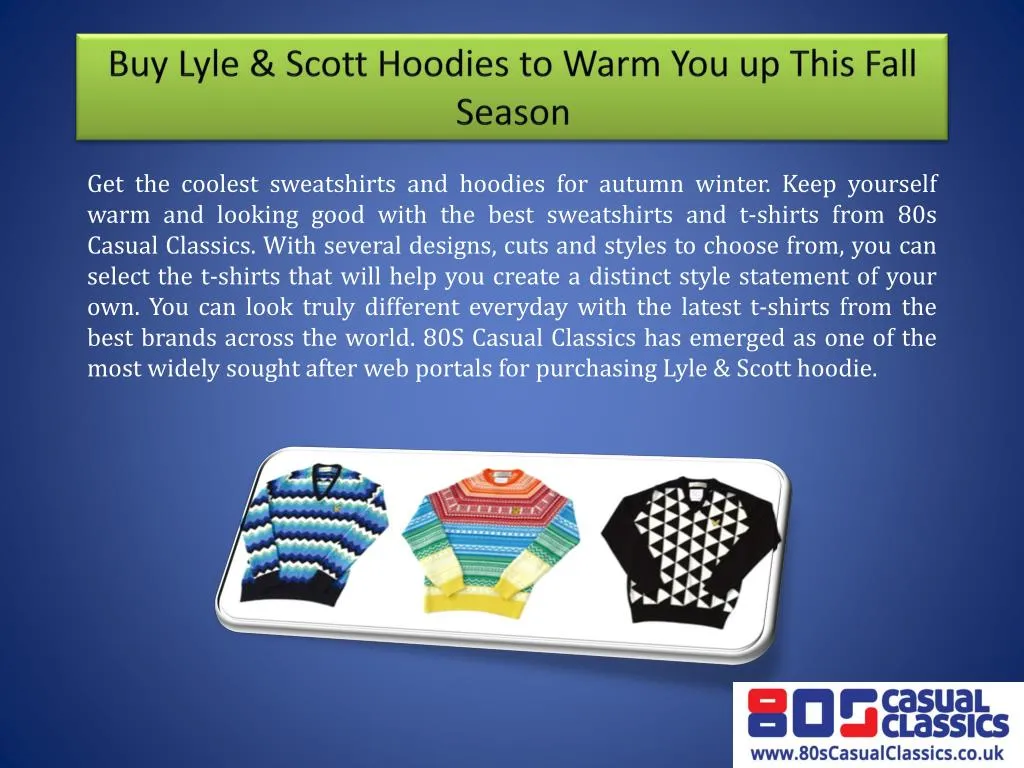 buy lyle scott hoodies to warm you up this fall season
