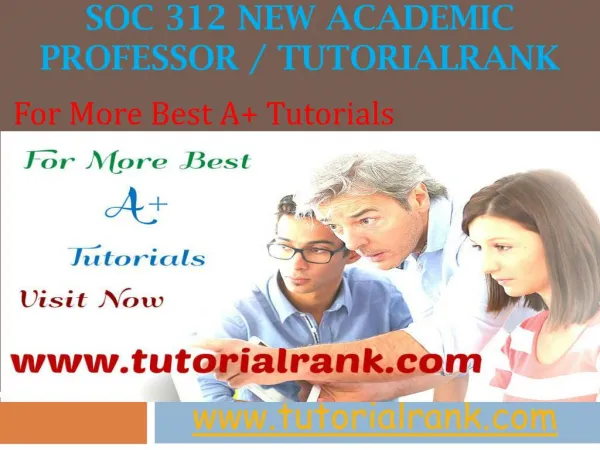 SOC 312 New Academic professor - tutorialrank