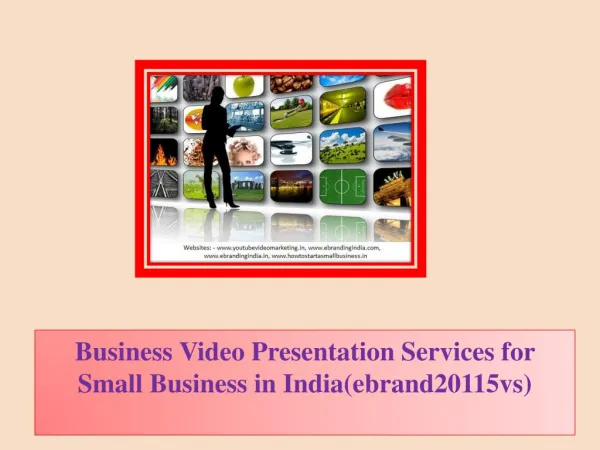 Business Video Presentation Services for Small Business in India(ebrand20115vs)