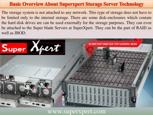 Basic Overview About Superxpert Storage Server Technology