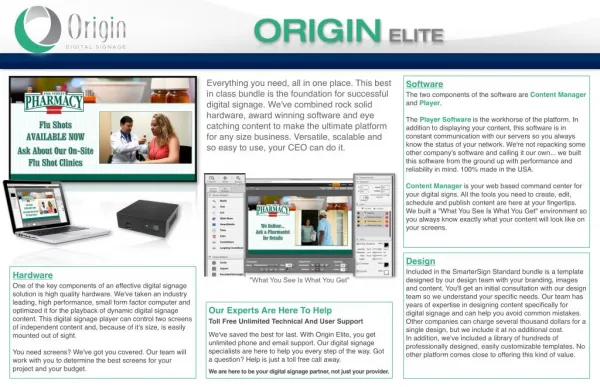 Digital Signage Solutions - Digital Displays | Origin Digital Signage