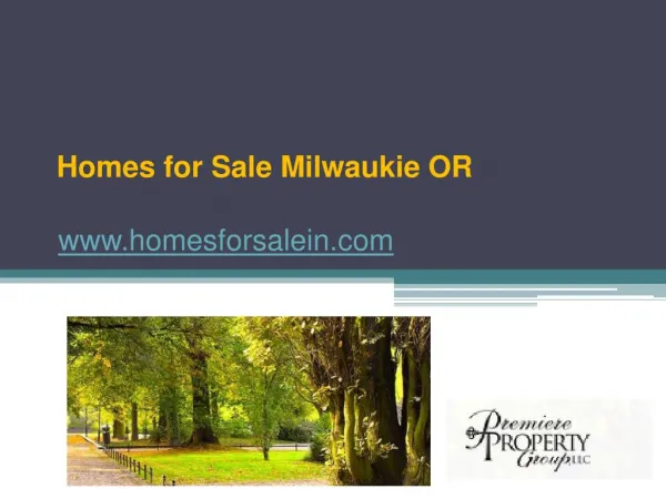 Homes for Sale Milwaukie OR - www.homesforsalein.com