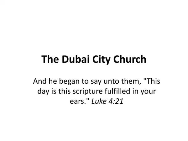 Dubai City Church