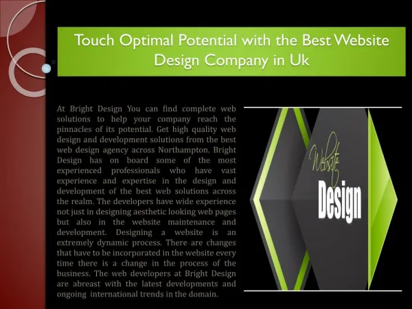 Touch Optimal Potential with the Best Website Design Company in Uk