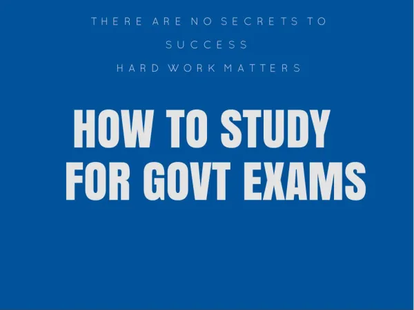 How to Study for Exams for Government Job 2016