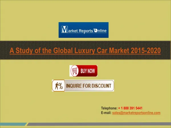 2020 Global Luxury Car Market Trends, Growth Drivers, Competitive Landscape And Forecasts Analysis
