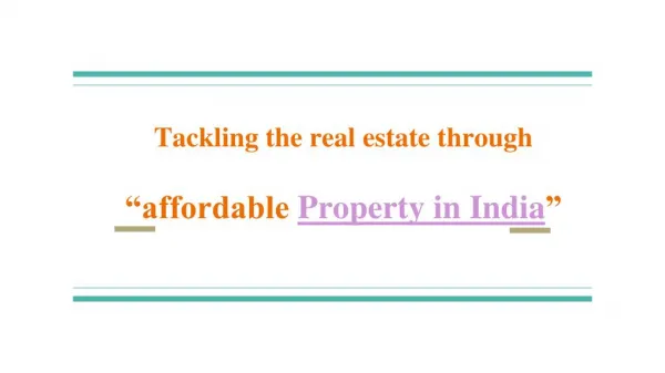 Affordable Property In India