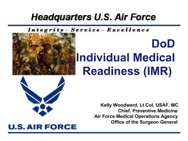 DoD Individual Medical Readiness IMR