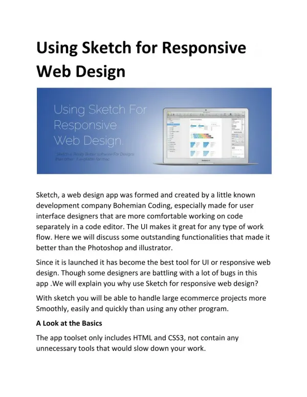 Using Sketch for Responsive Web Design