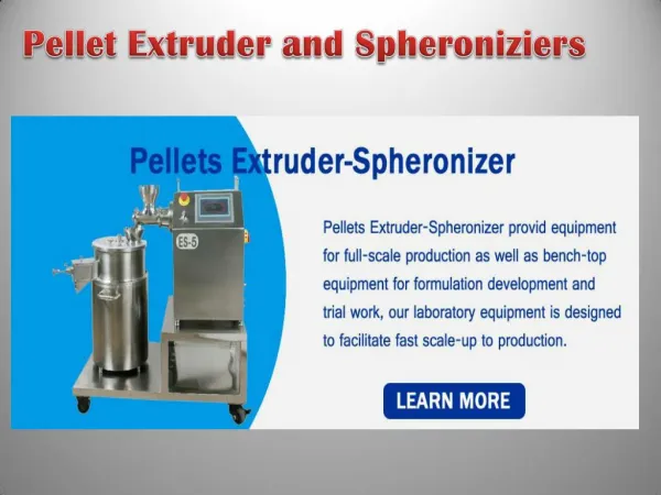 Pellets Extruder Spheronizer