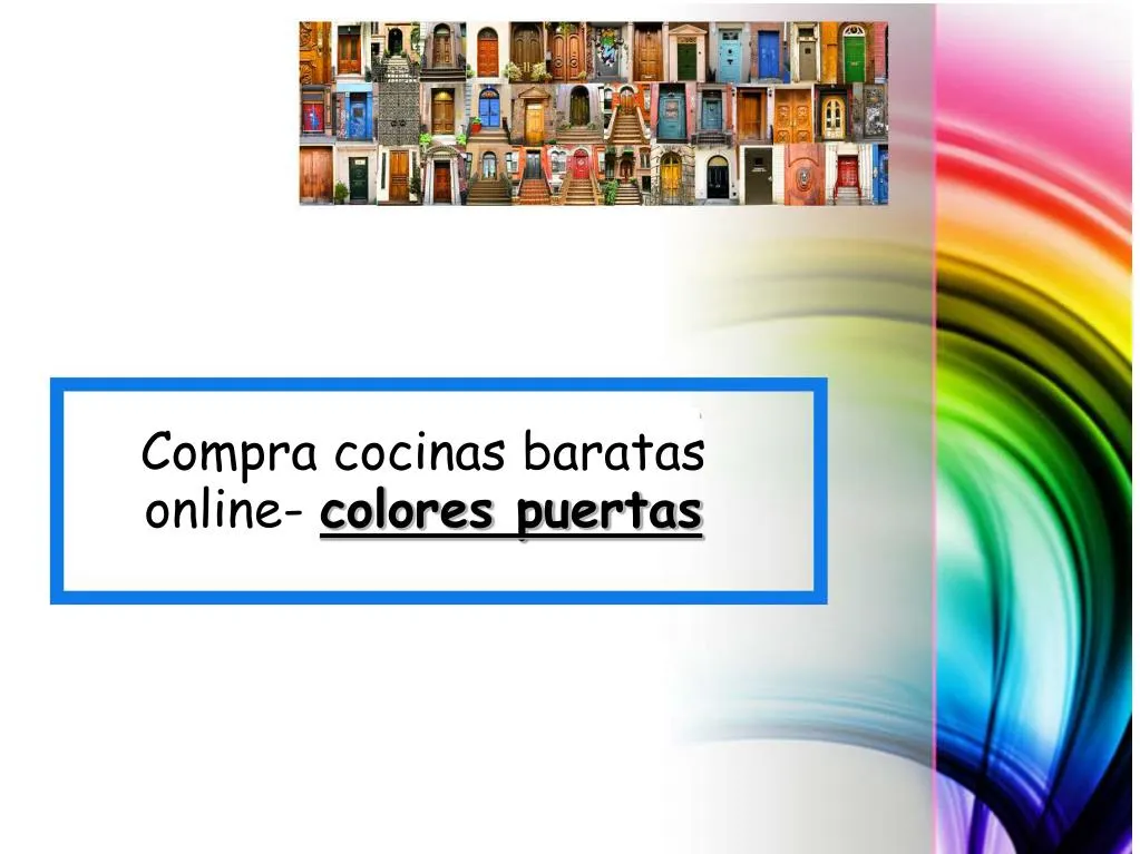 compra cocinas baratas online colores puertas