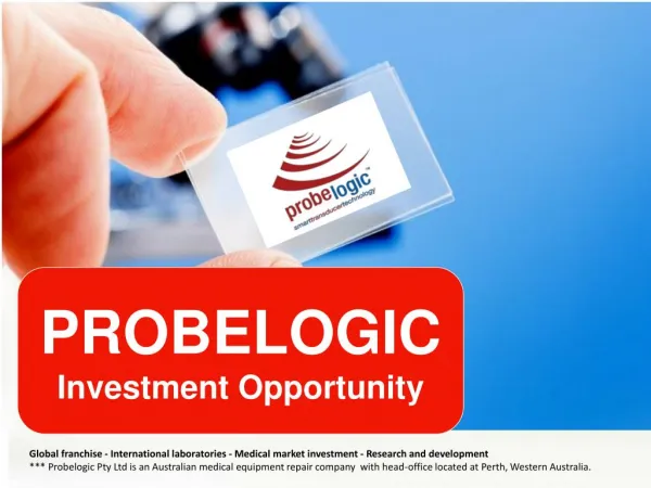 Probelogic investment opportunity 2016