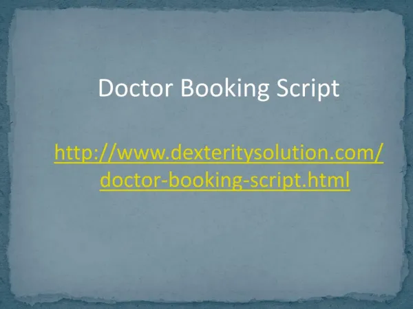 PHP Doctor Appointment Script