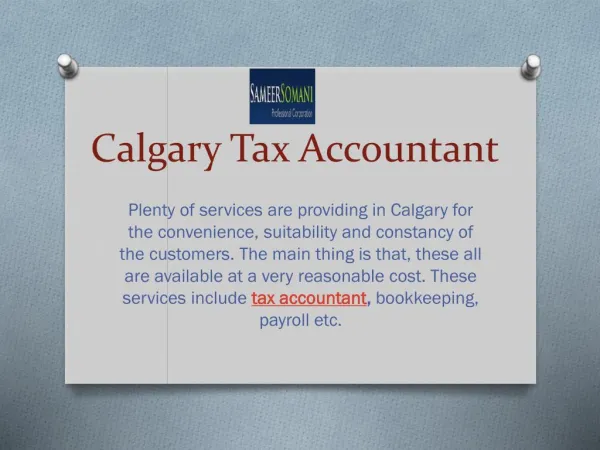 Calgary Tax Accountant