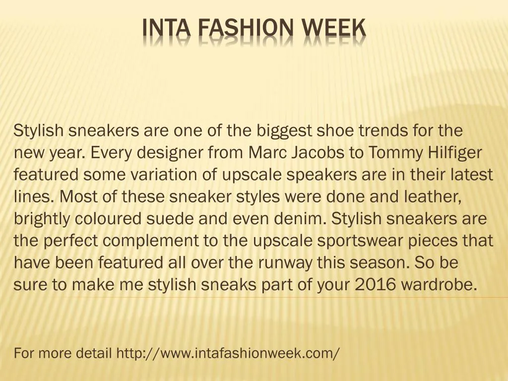 inta fashion week