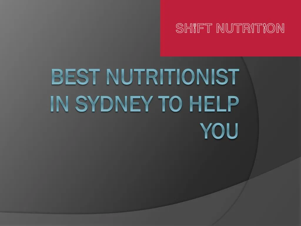 best nutritionist in sydney to help you
