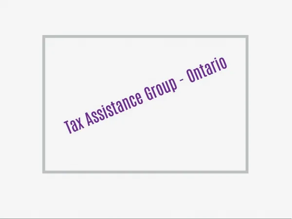 Tax Assistance Group - Ontario