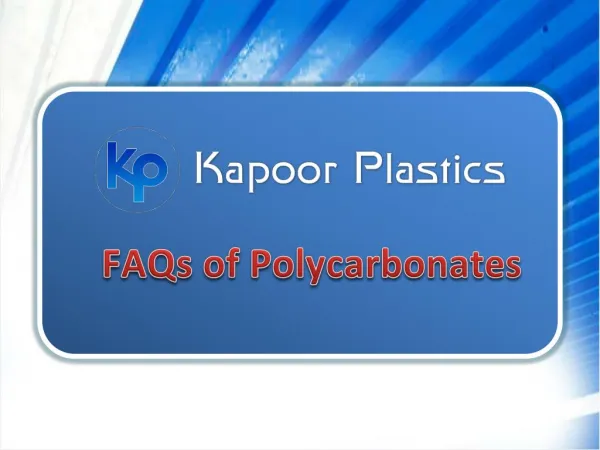 FAQs of Polycarbonates