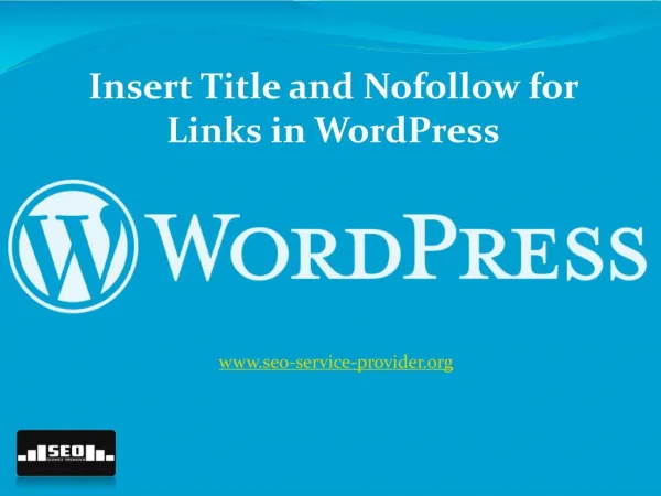 Insert Title and Nofollow for Links in WordPress