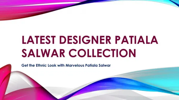 Latest Designer Patiala Salwar Collection