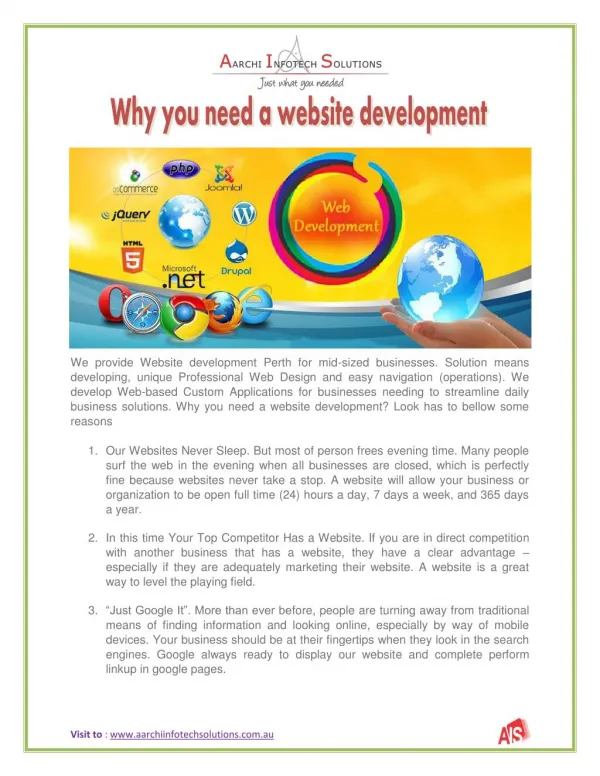 Why you need a website development