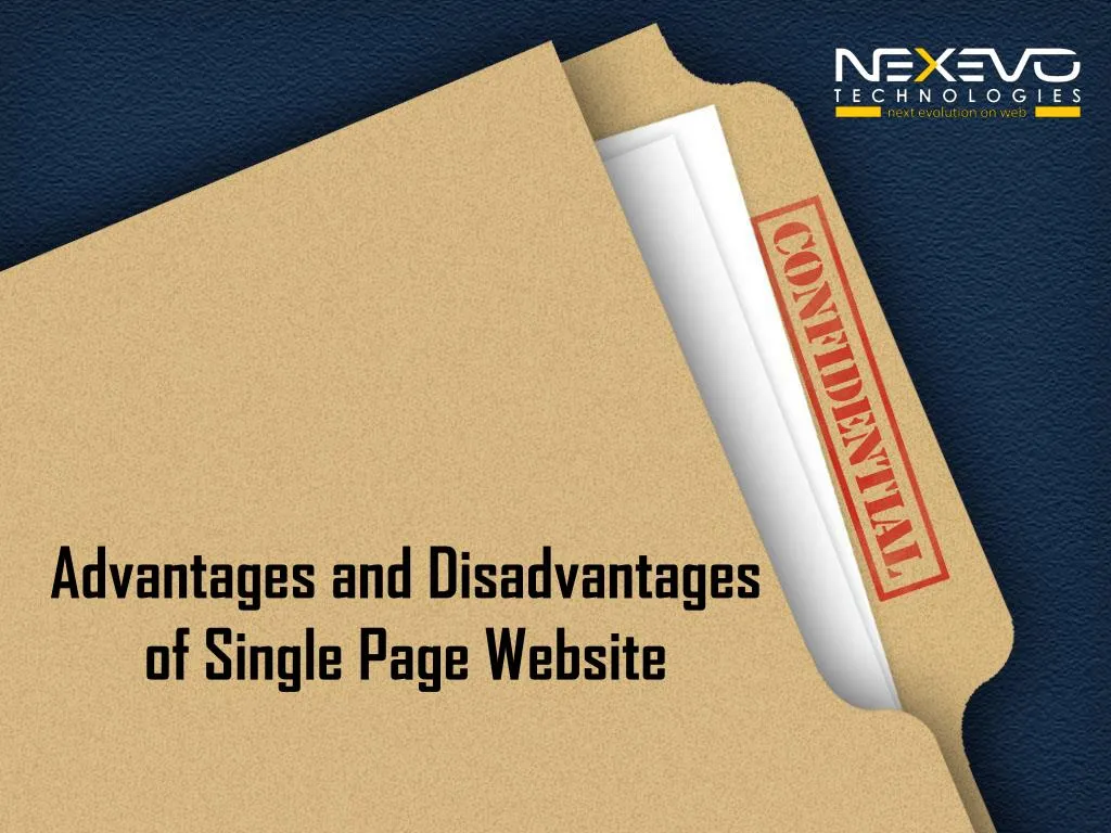 advantages and disadvantages of single page website