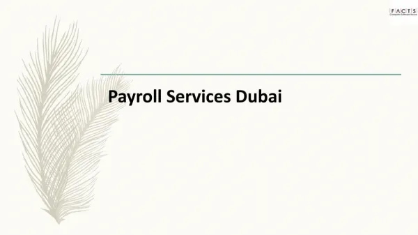 Payroll Services Dubai