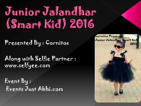 Junior Jalandhar Smart Kid (Selfyee)