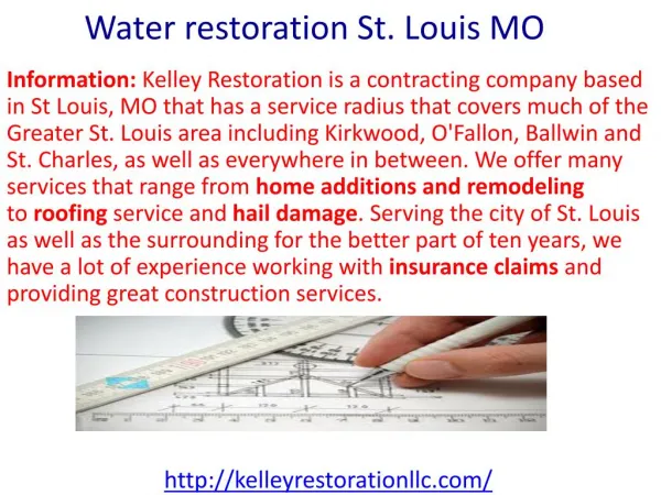 Water Restoration, Flood Damage repair and Water Damage remediation St Louis MO