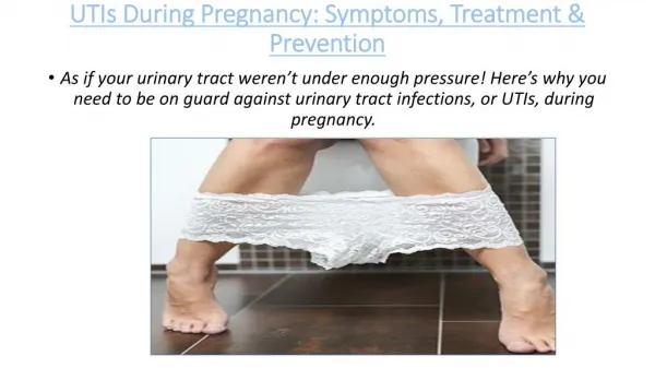 UTIs During Pregnancy: Symptoms, Treatment & Prevention