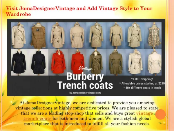 Vintage trench coat for womens